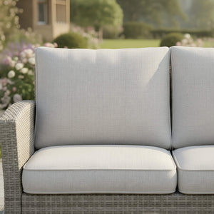 2-Seater Sofa Set with 2 Armchairs & Firepit Table