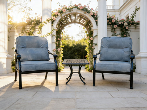 2 Chair Lounge Bistro Set with Side Table
