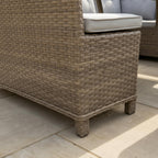 Curve Corner Sofa Set with 2 High Back Benches & Standard Dining Table