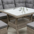 Square Corner Set with 2 Armless Chairs & Standard Table