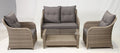 2-Seater Wingback Sofa Set, 2 Wingback Armchairs & Coffee Table