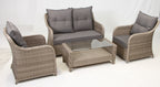 2-Seater Wingback Sofa Set, 2 Wingback Armchairs & Coffee Table