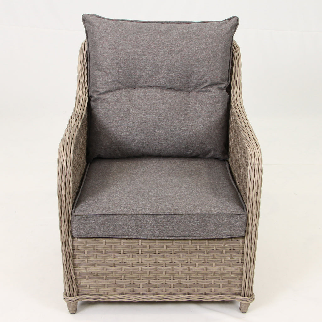 3-Seater Sofa Set with 2 Armchairs, 2 Stools & Standard Table
