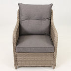 3-Seater Sofa Set with 2 Armchairs, 2 Stools & Standard Table