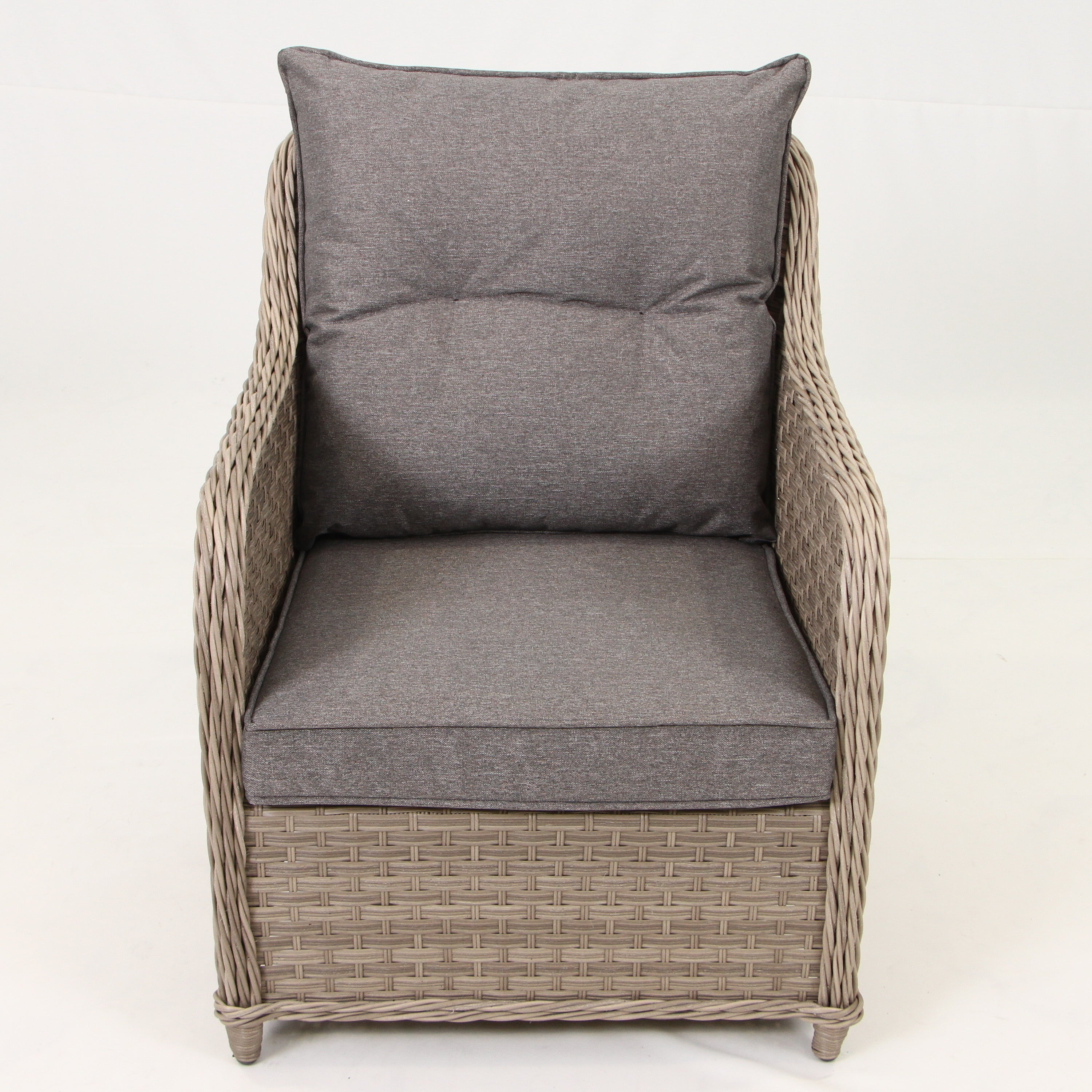3-Seater Sofa Set with 2 Armchairs, 2 Stools & Standard Table