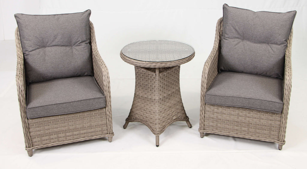 2 Chair Lounge Bistro Set with Side Table