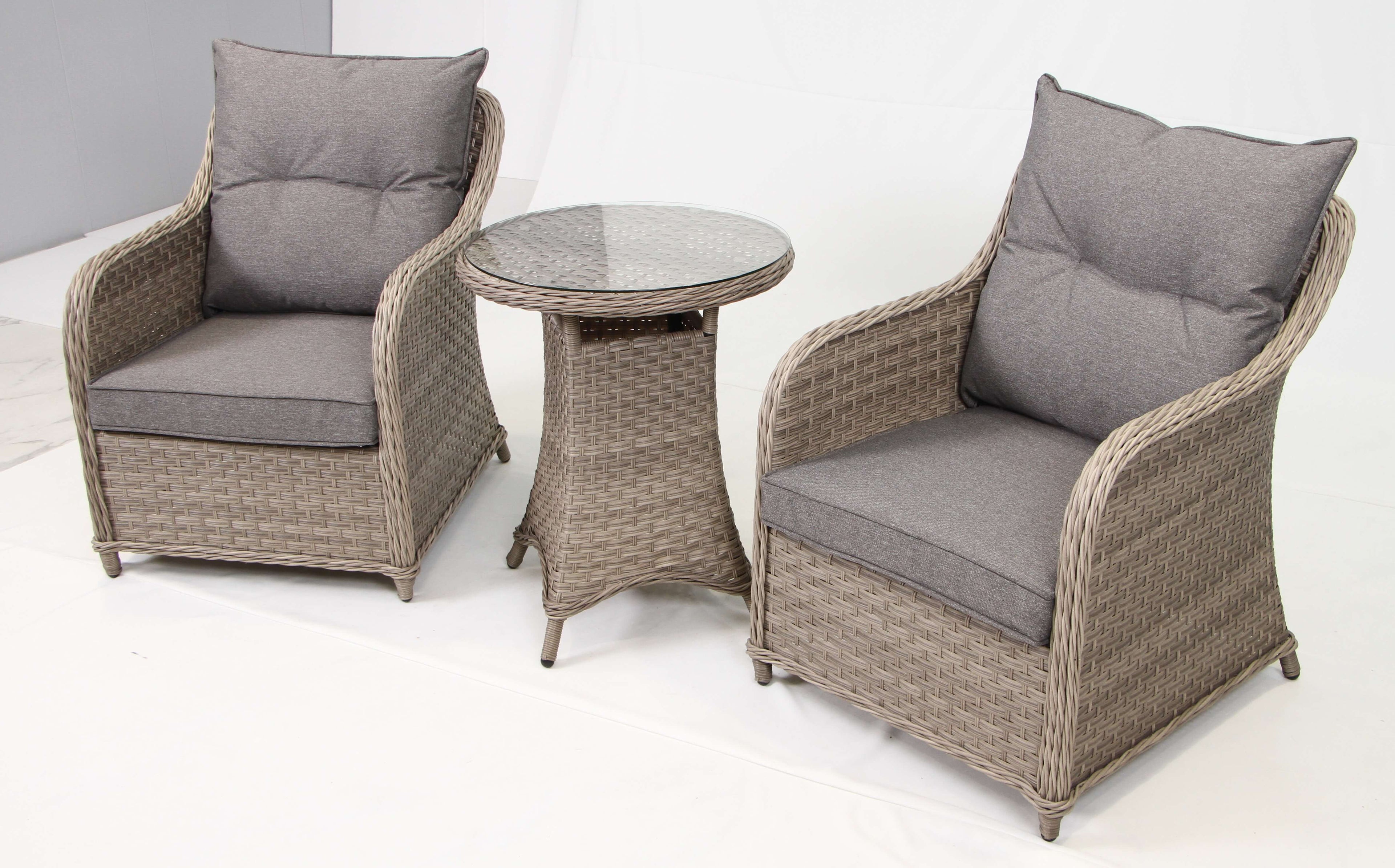 2 Chair Lounge Bistro Set with Side Table