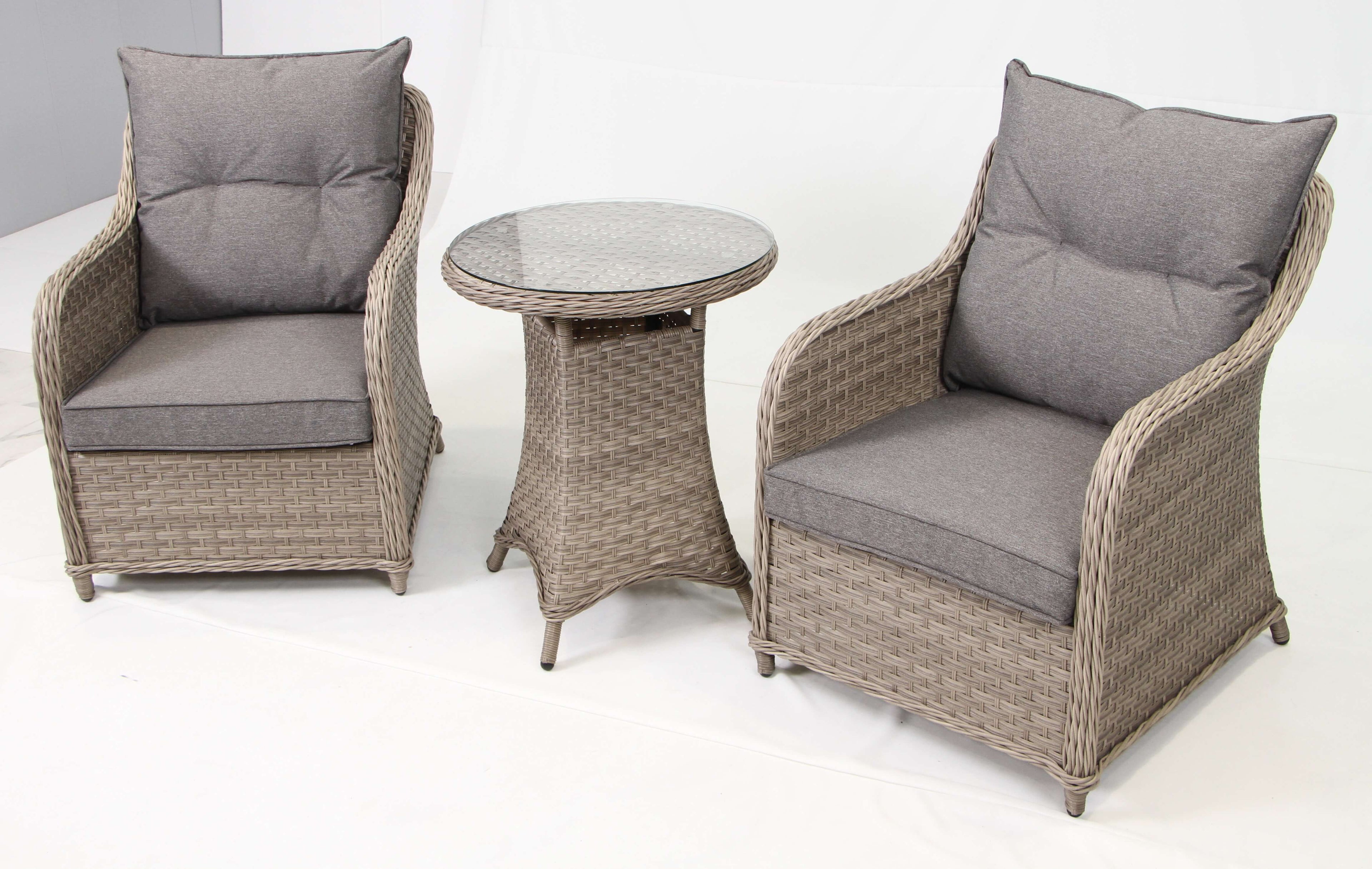 2 Chair Lounge Bistro Set with Side Table