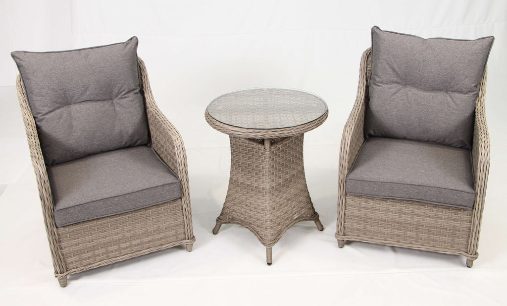 2 Chair Lounge Bistro Set with Side Table