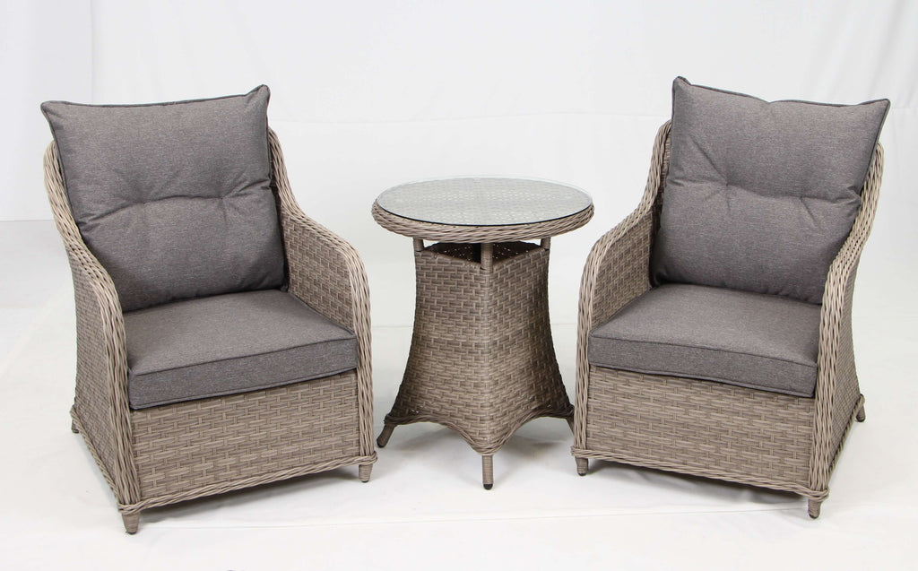 2 Chair Lounge Bistro Set with Side Table