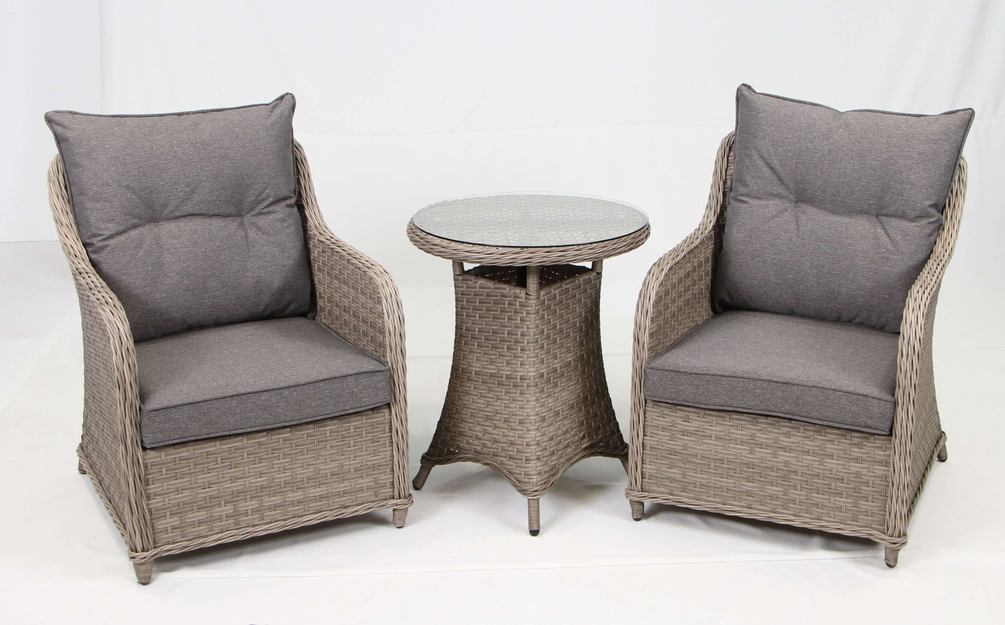 2 Chair Lounge Bistro Set with Side Table