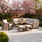 Square Corner Set with Height Adjustable Table