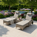 Sunlounger Set with Side Table