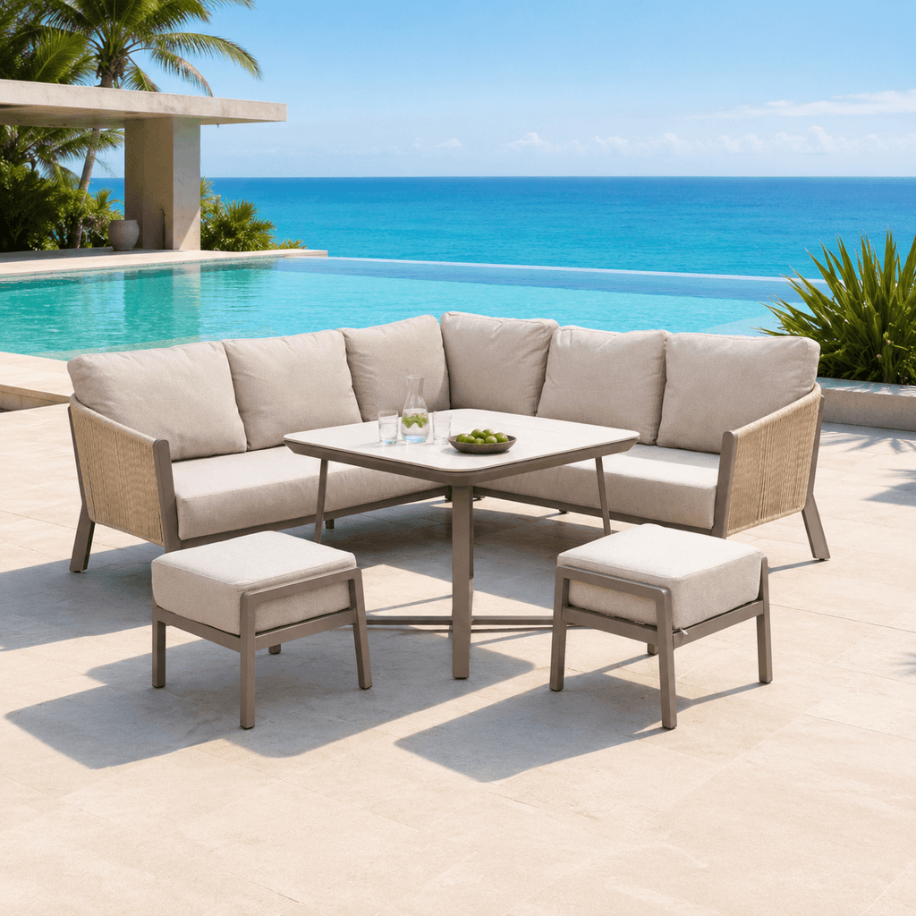 Square Corner Set with 2 Stools & Standard Table