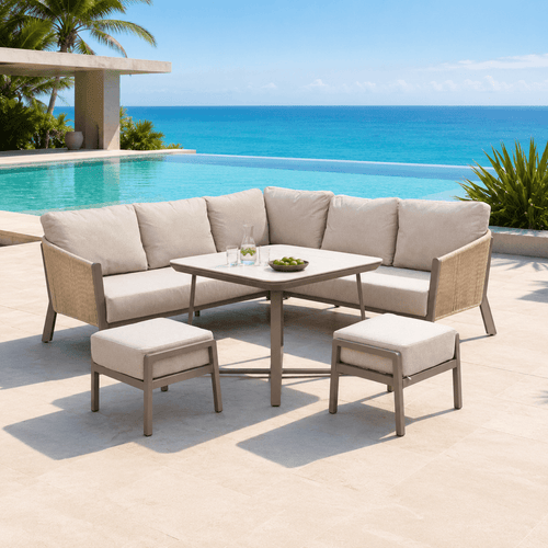 Square Corner Set with 2 Stools & Standard Table