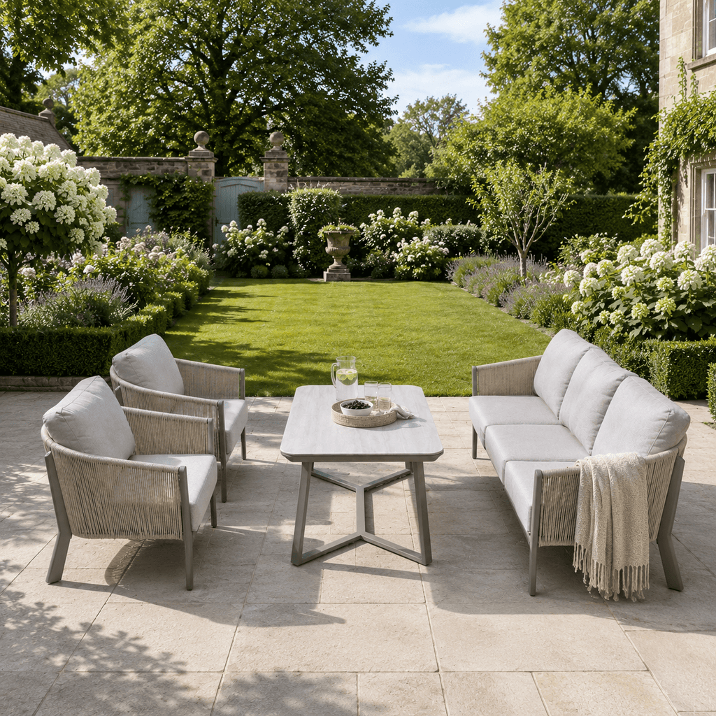 3-Seater Sofa Set with 2 Armchairs & Standard Table