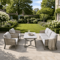 3-Seater Sofa Set with 2 Armchairs & Standard Table