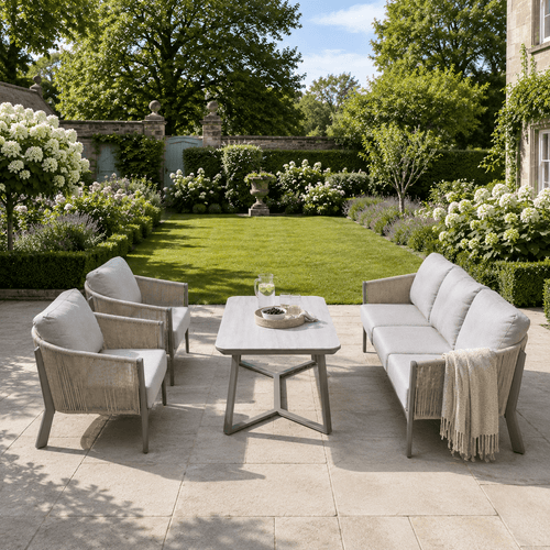 3-Seater Sofa Set with 2 Armchairs & Standard Table