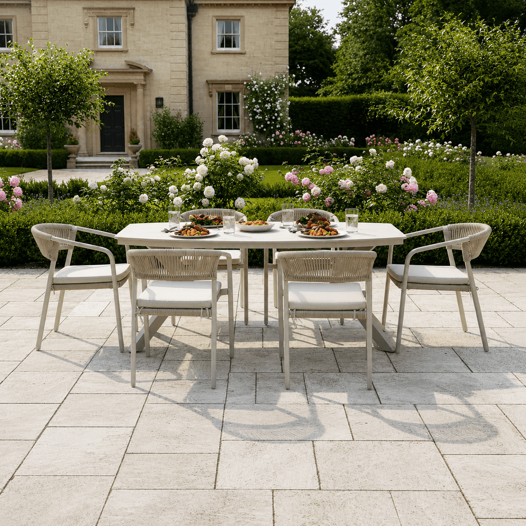 Fan Back 6 Chair Dining Set