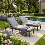 Sunlounger Set with Side Table