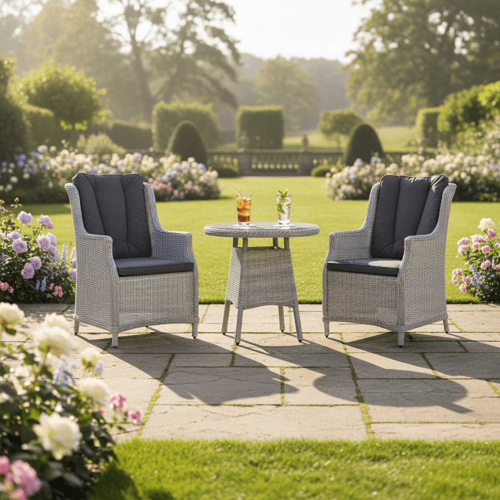 2 Seat Wingback Dining Bistro Set with Table
