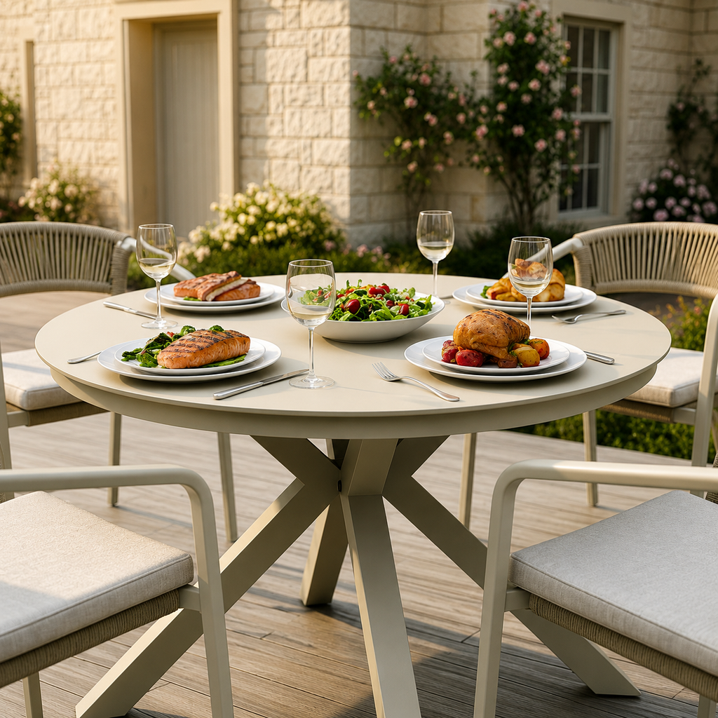 Fan Back 4 Chair Dining Set