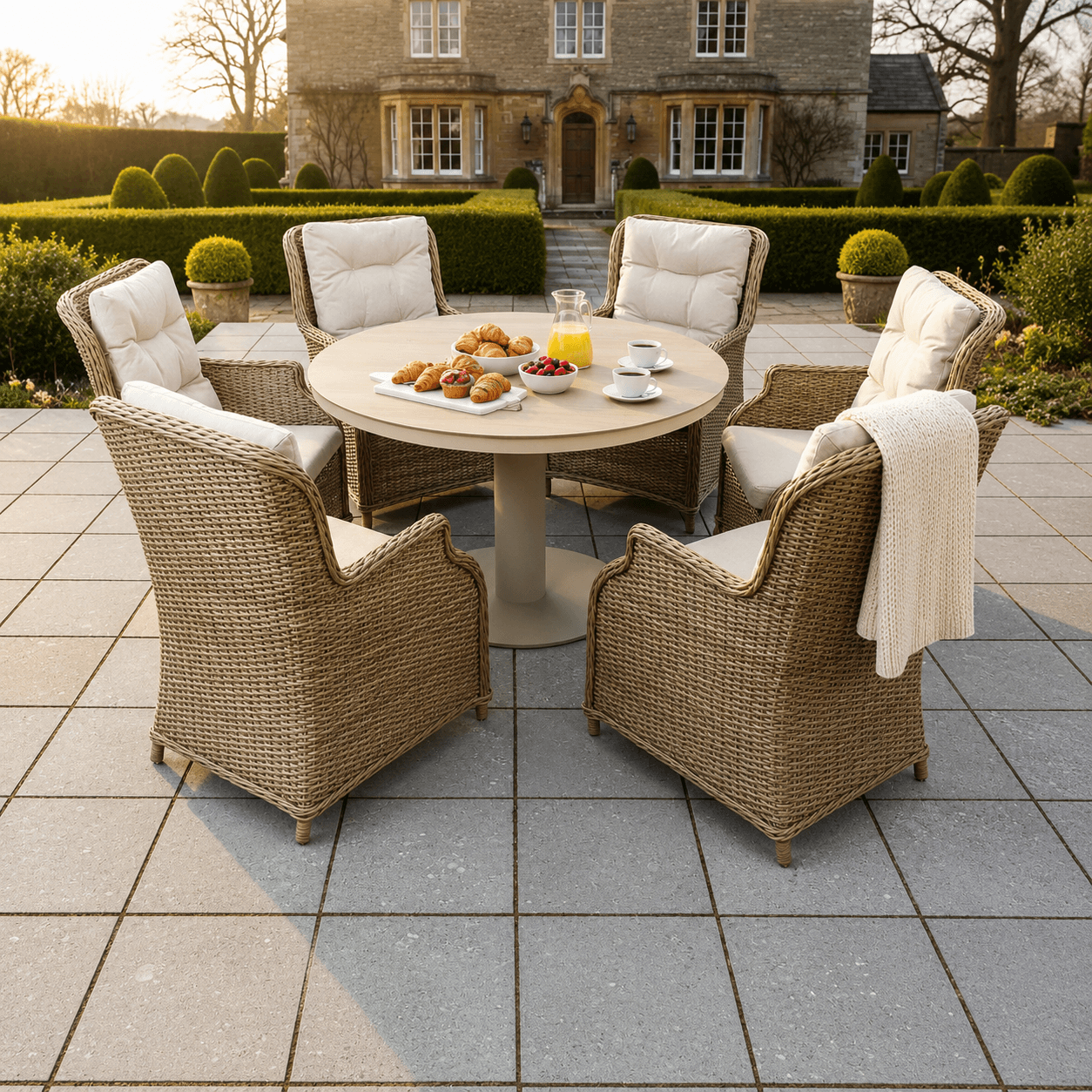 6 Chair Wingback Dining Set
