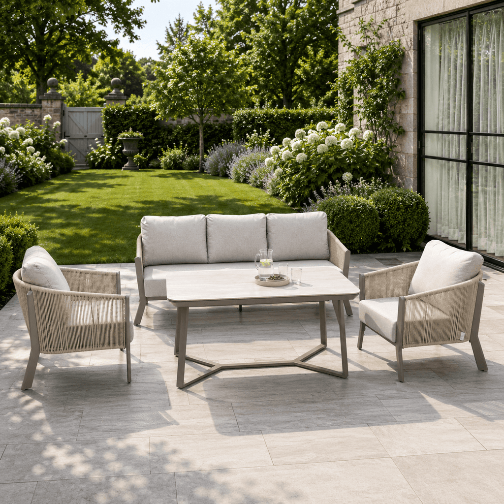 3-Seater Sofa Set with 2 Armchairs & Standard Table