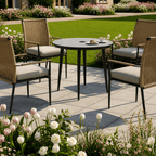 4 Chair Stacking Dining Set
