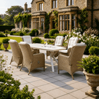 6 Chair Reclining Wingback Dining Set