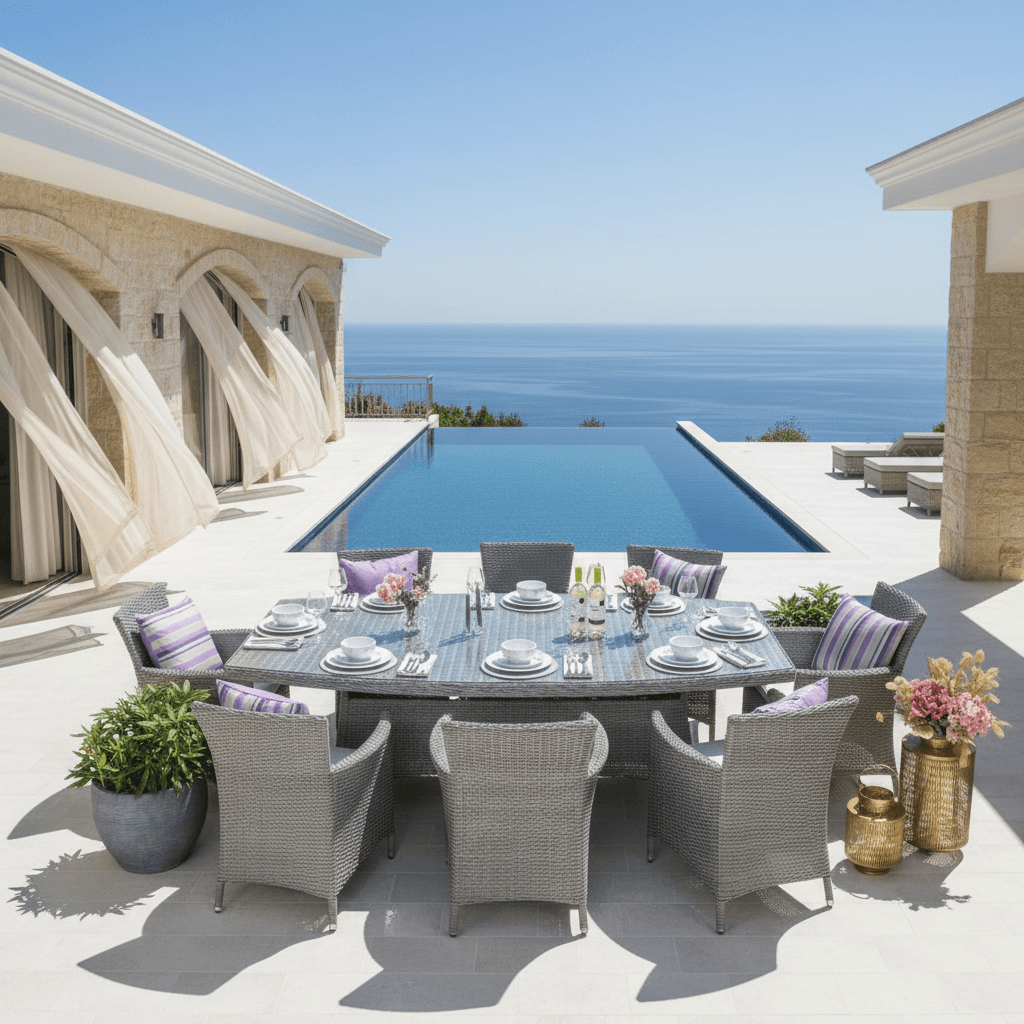 8 Chair Wingback Dining Set