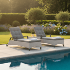 Sunlounger Set with Side Table