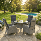 4 Chair Reclining Dining Set