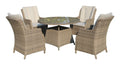 4 Chair Wingback Dining Set