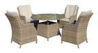 4 Chair Wingback Dining Set