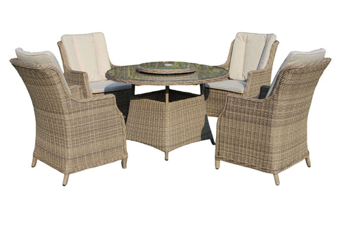 4 Chair Wingback Dining Set