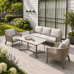 3-Seater Sofa Set with 2 Armchairs & Standard Table