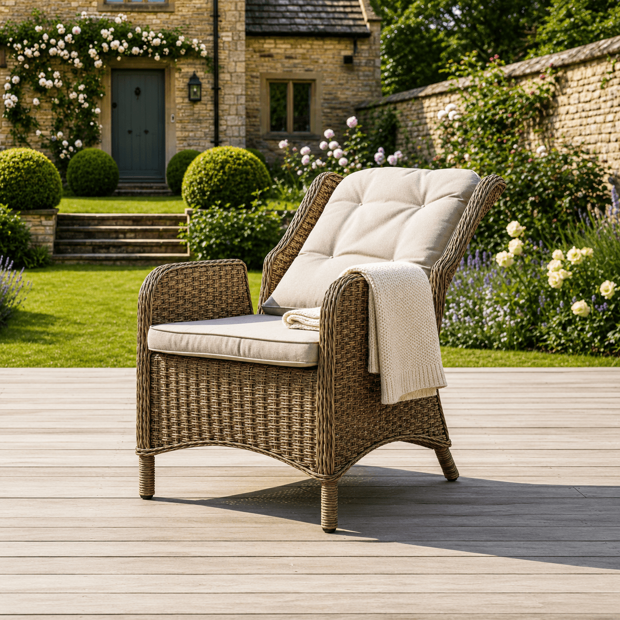 6 Chair Reclining Wingback Dining Set