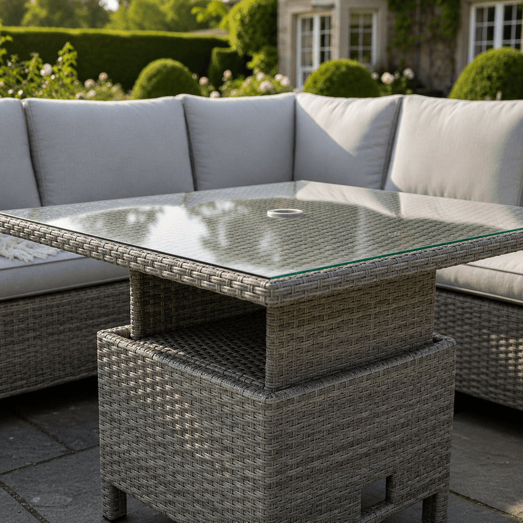 Square Corner Set with Height Adjustable Table