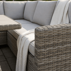 Square Corner Sofa Set with Firepit Table