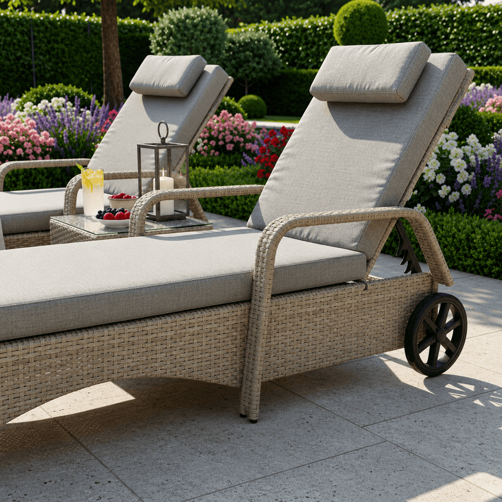 Sunlounger Set with Side Table