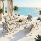 3-Seater Sofa Set with 2-Seater Sofa, 2 Armchairs & Dining Table