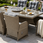 8 Chair Reclining Wingback Dining Set