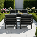 3-Seater Sofa Set with 2 Armchairs & Piston Height Adjustable Table