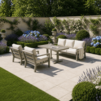3-Seater Sofa Set with 2 Armchairs & Piston Height Adjustable Table