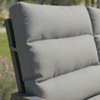 Reclining 3-Seater Sofa Set, 2 Reclining Armchairs, 1 Bench & Piston Height Adjustable Table