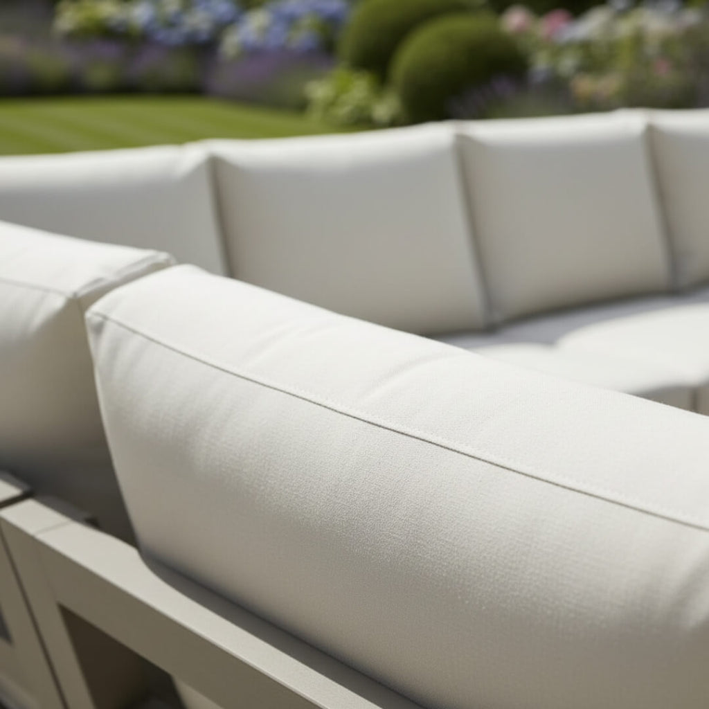 L Corner Sofa Set with 2 Stools, Piston Height Adjustable Table