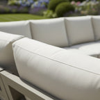 L Corner Sofa Set with 2 Stools, Piston Height Adjustable Table