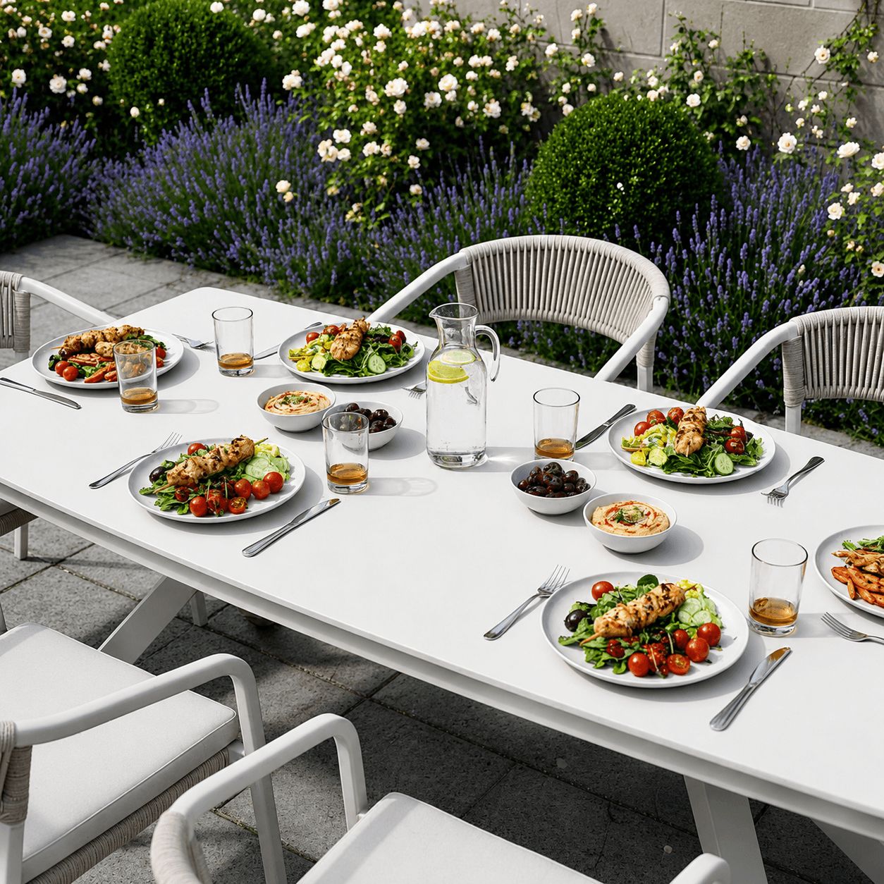 Fan Back 6 Chair Dining Set