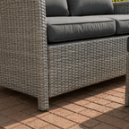 3-Seater Sofa Set with 2 Armchairs, 2 Stools & Height Adjustable Table